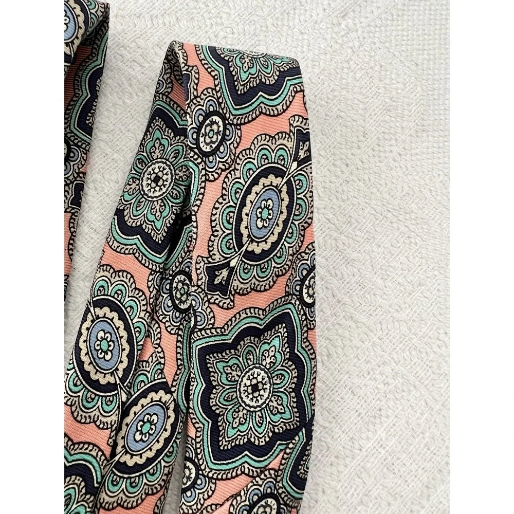 VTG POLO RALPH LAUREN 100% Silk Mens Neck Tie Pink Blue MADE IN USA 58